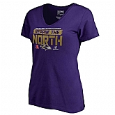 Women Ravens Purple 2018 NFL Playoffs Reppin' The North T-Shirt